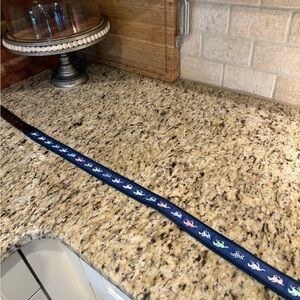 Vineyard Vines Kentucky Derby Collection Navy Belt with Gold Buckle